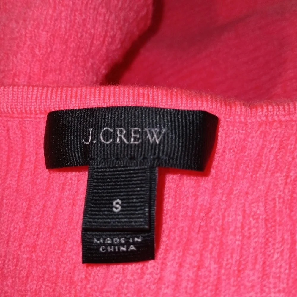 J Crew Merino Wool Tiered Ruffle Tank Top with Tie Shoulder Straps Pink Size S - Picture 9 of 9